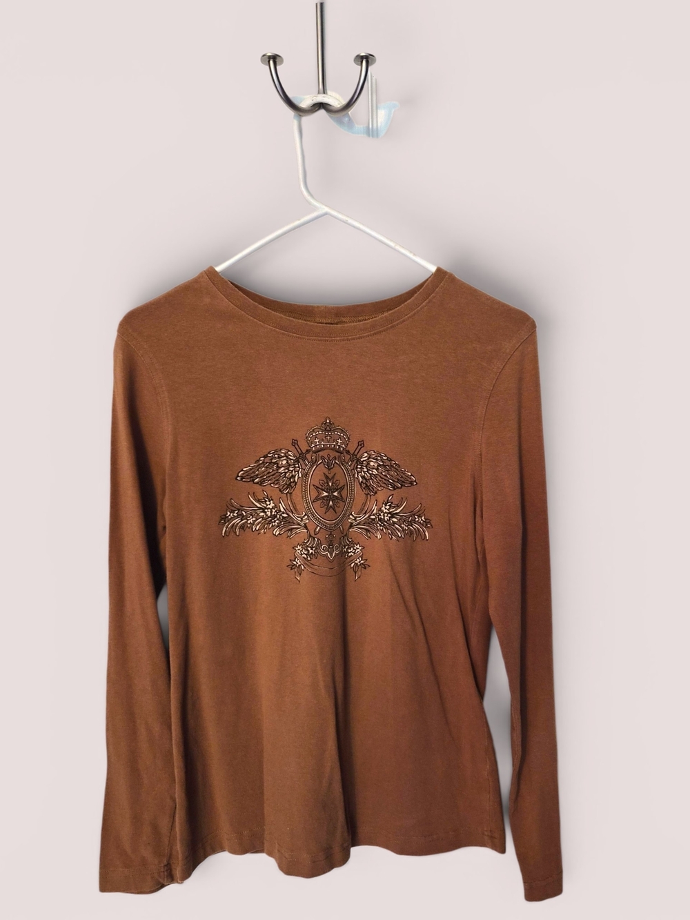 Cabi Women's Size Medium Brown Long Sleeve Y2K Aesthetic